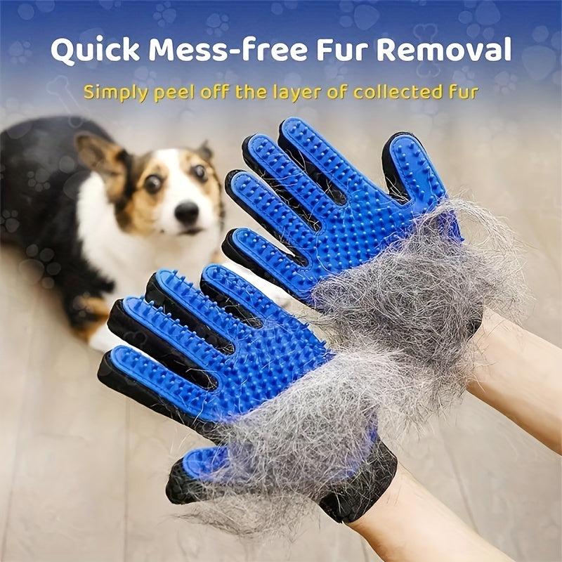 Pet Grooming Glove Lint Removal Deshedding Brush Right Hand