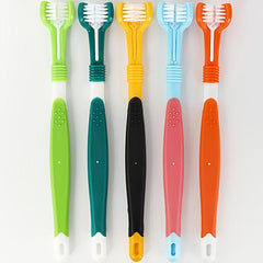 Pet Triple-Head Toothbrush for Dog and Cat Oral Care