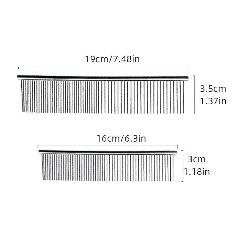 Stainless Steel Pet Grooming Comb Removes Loose Knotted Hair Dogs Cats