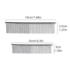 Stainless Steel Pet Grooming Comb Removes Loose Knotted Hair Dogs Cats