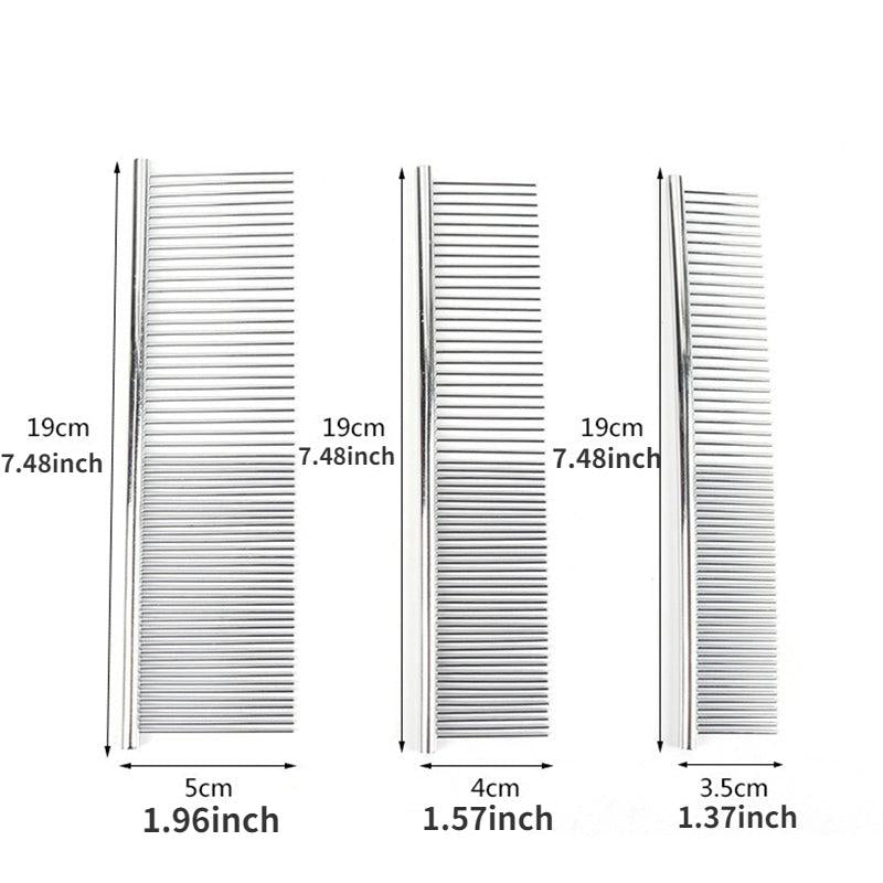 Stainless Steel Pet Grooming Comb Removes Loose Knotted Hair Dogs Cats
