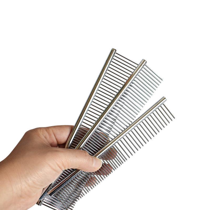 Stainless Steel Pet Grooming Comb Removes Loose Knotted Hair Dogs Cats