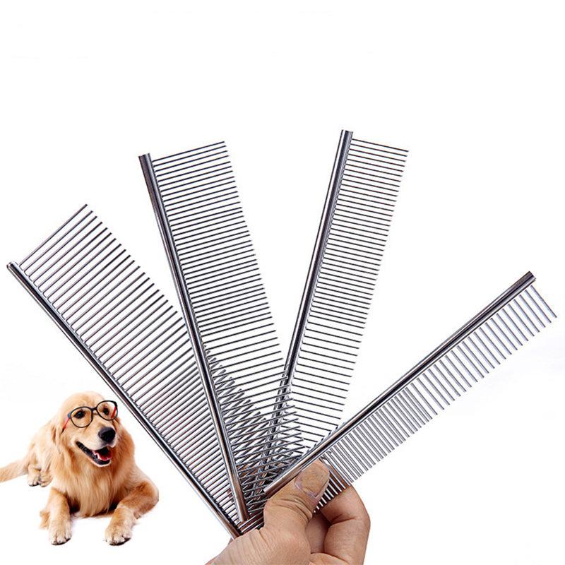 Stainless Steel Pet Grooming Comb Removes Loose Knotted Hair Dogs Cats