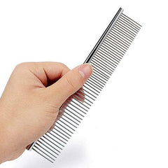 Stainless Steel Pet Grooming Comb Removes Loose Knotted Hair Dogs Cats