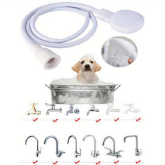 Dog Shower Attachment Pet Shower Head Rubber Handheld Dog Shower Bathing Sprayer
