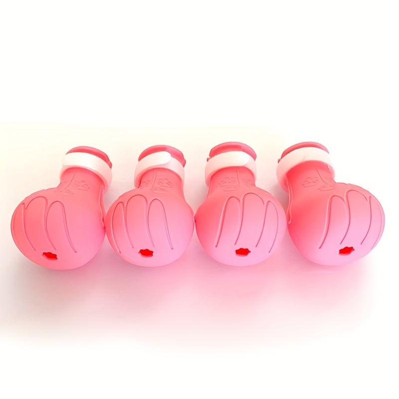 4pcs Pet Bathing Foot Cover For Cat Anti-Slip Silicone Grasping Foot Cover