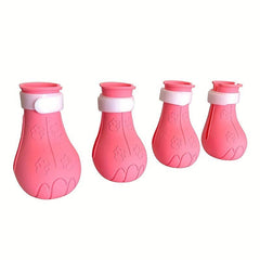 4pcs Pet Bathing Foot Cover For Cat Anti-Slip Silicone Grasping Foot Cover