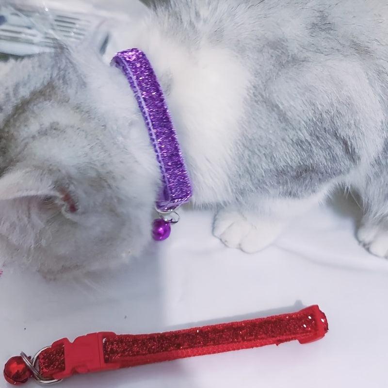 Sparkling Collar with Bell for Small Pets - Glamour and Safety