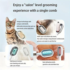 Multifunctional Cat Dog Grooming Comb Water Tank Hair Removal Brush Pet Supplies