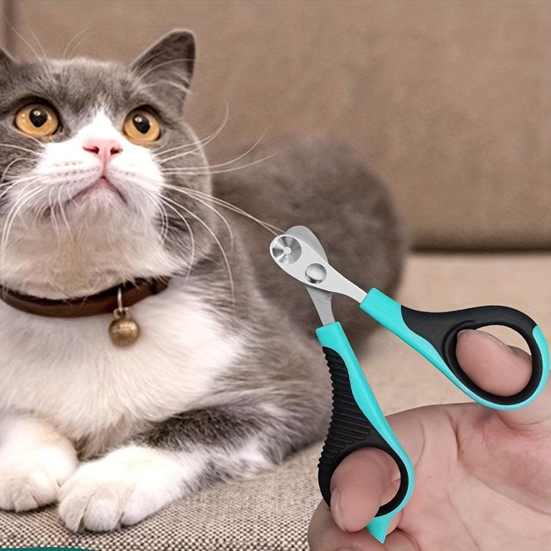 Stainless Steel Cat Nail Clippers with 2mm Hole for Precise Trimming