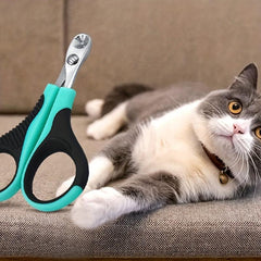 Stainless Steel Cat Nail Clippers with 2mm Hole for Precise Trimming