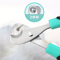 Stainless Steel Cat Nail Clippers with 2mm Hole for Precise Trimming