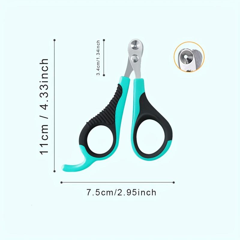 Stainless Steel Cat Nail Clippers with 2mm Hole for Precise Trimming