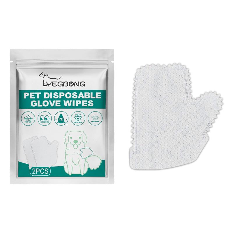 4Pcs Disposable Pet Stain Remover Gloves - Non Woven, No Wash, Soft Eye Wipes