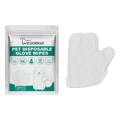 4Pcs Disposable Pet Stain Remover Gloves - Non Woven, No Wash, Soft Eye Wipes