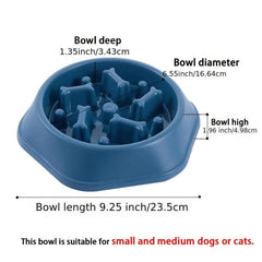 Pet Slow Feeder Bowl: Prevents Choking, Promotes Healthy Eating Habits