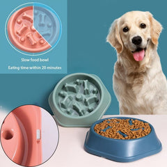 Pet Slow Feeder Bowl: Prevents Choking, Promotes Healthy Eating Habits