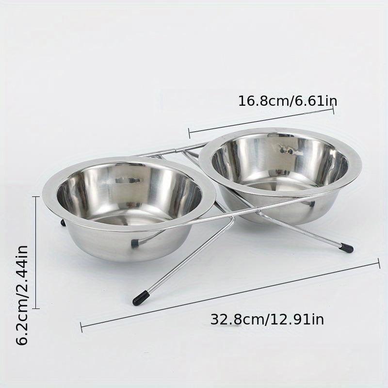 Stainless Steel Raised Pet Dish Feeder Non-slip Bracket