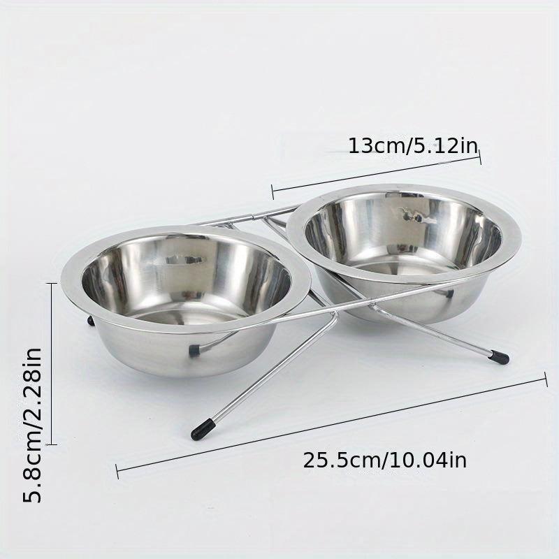 Stainless Steel Raised Pet Dish Feeder Non-slip Bracket