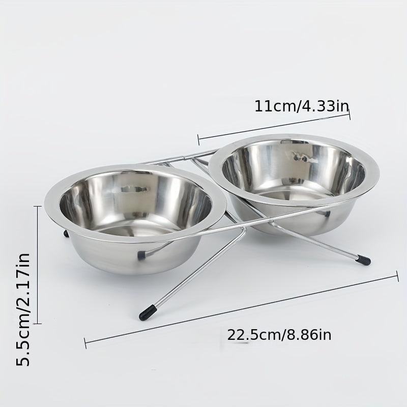 Stainless Steel Raised Pet Dish Feeder Non-slip Bracket
