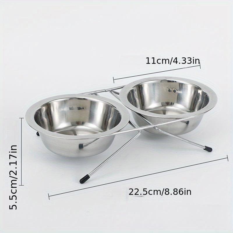 Stainless Steel Raised Pet Dish Feeder Non-slip Bracket