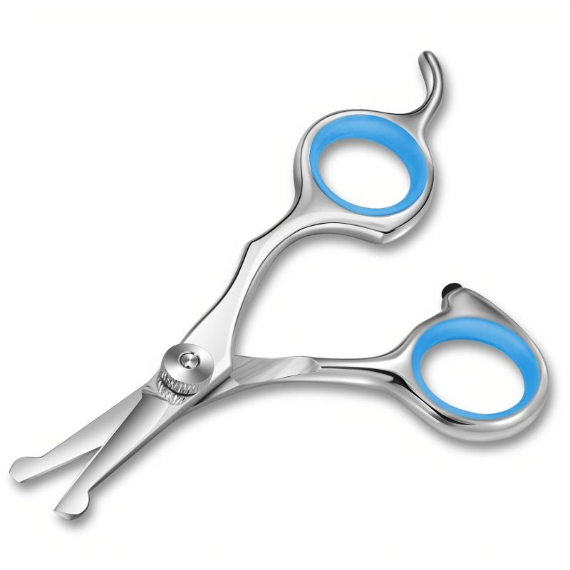Safe Round Tip Pet Grooming Shears for Ear & Nose Hair Trimming