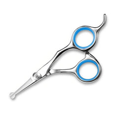 Safe Round Tip Pet Grooming Shears for Ear & Nose Hair Trimming