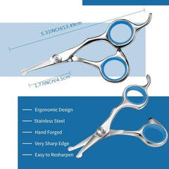 Safe Round Tip Pet Grooming Shears for Ear & Nose Hair Trimming