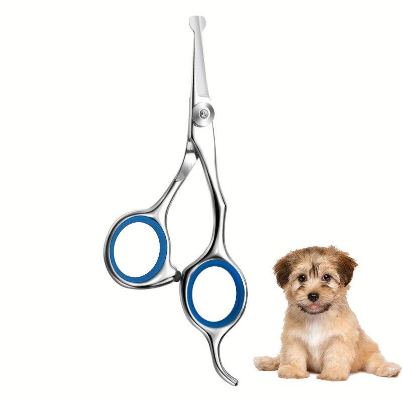 Safe Round Tip Pet Grooming Shears for Ear & Nose Hair Trimming