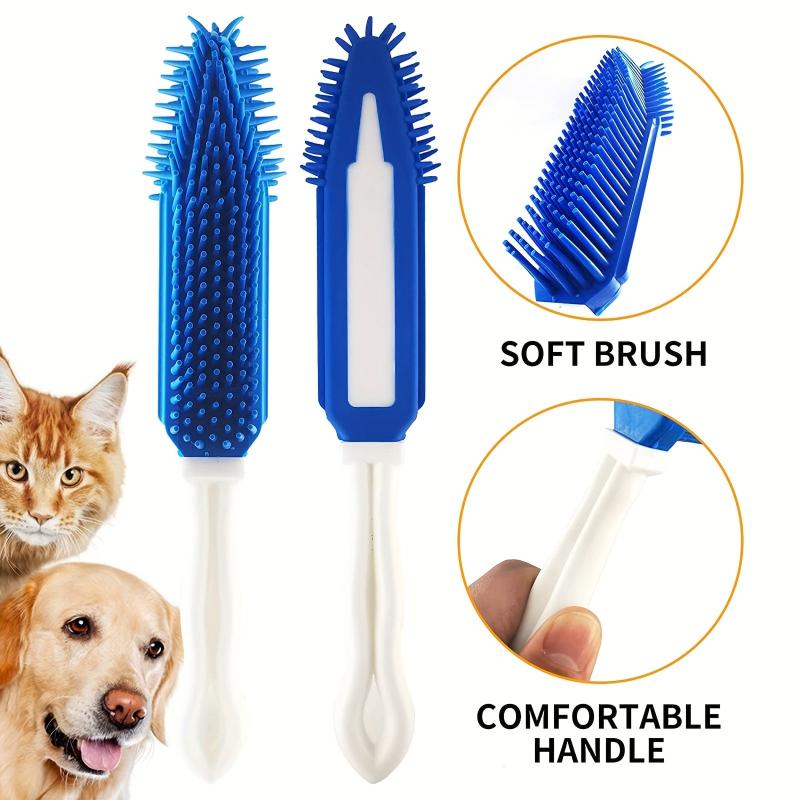 Pet Hair Remover Brush for Dogs and Small Animals - Soft Massage Tool