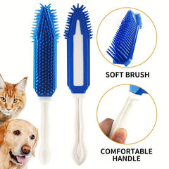 Pet Hair Remover Brush for Dogs and Small Animals - Soft Massage Tool