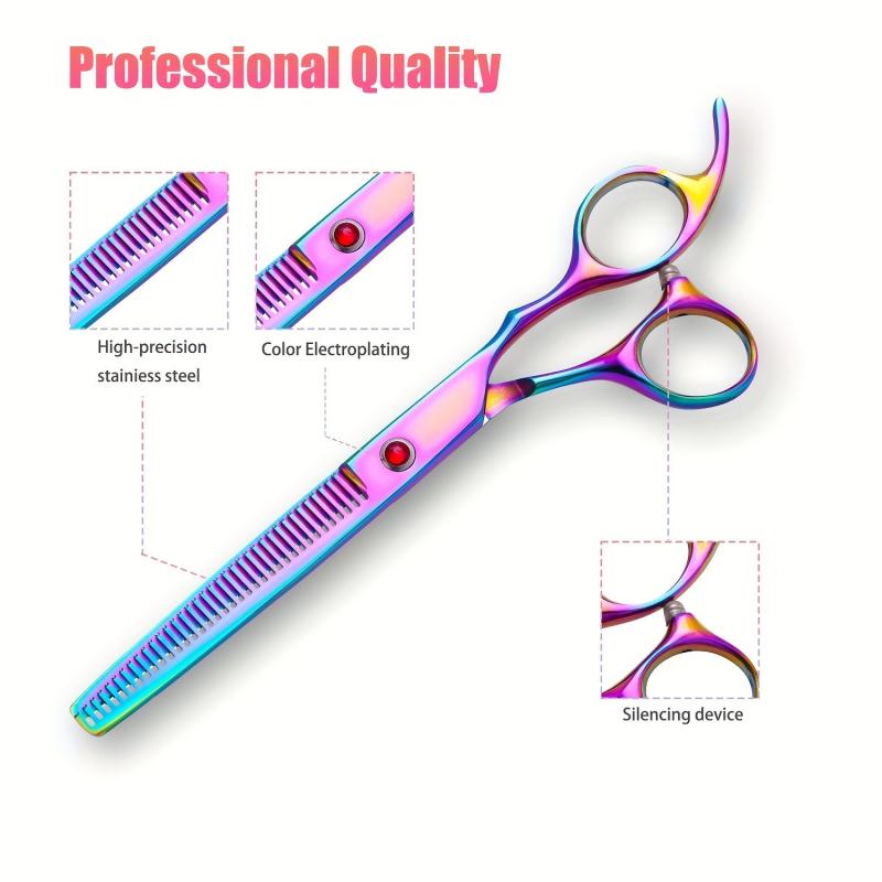 Rainbow Dog Grooming Scissors Thinning Shears Hair Grooming Tools