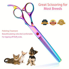 Rainbow Dog Grooming Scissors Thinning Shears Hair Grooming Tools