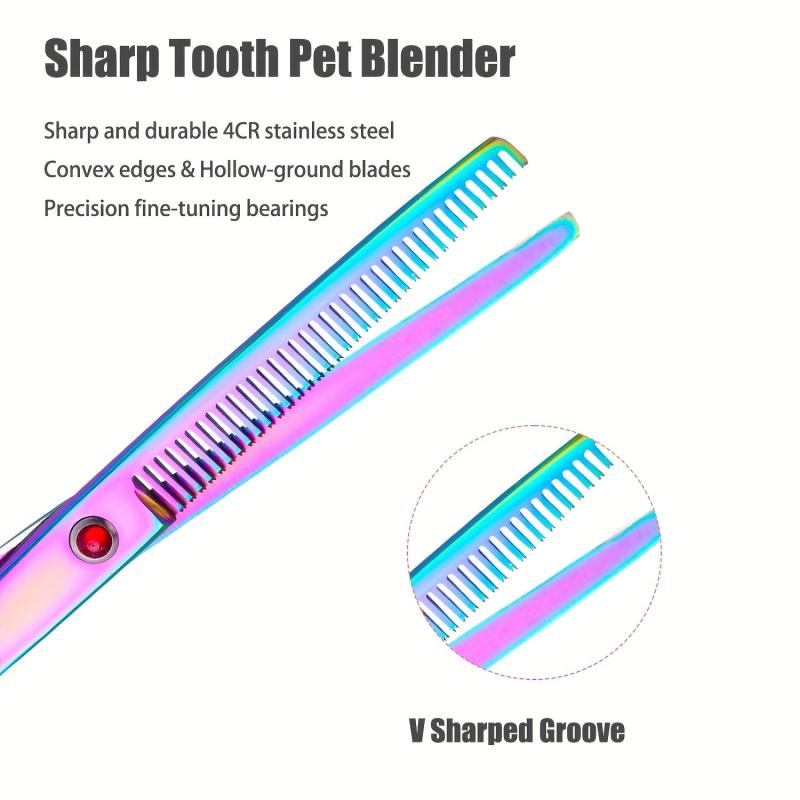 Rainbow Dog Grooming Scissors Thinning Shears Hair Grooming Tools