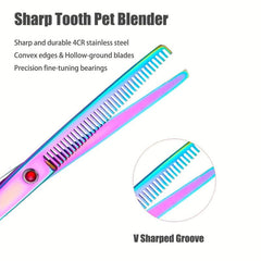 Rainbow Dog Grooming Scissors Thinning Shears Hair Grooming Tools
