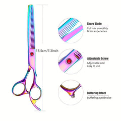 Rainbow Dog Grooming Scissors Thinning Shears Hair Grooming Tools