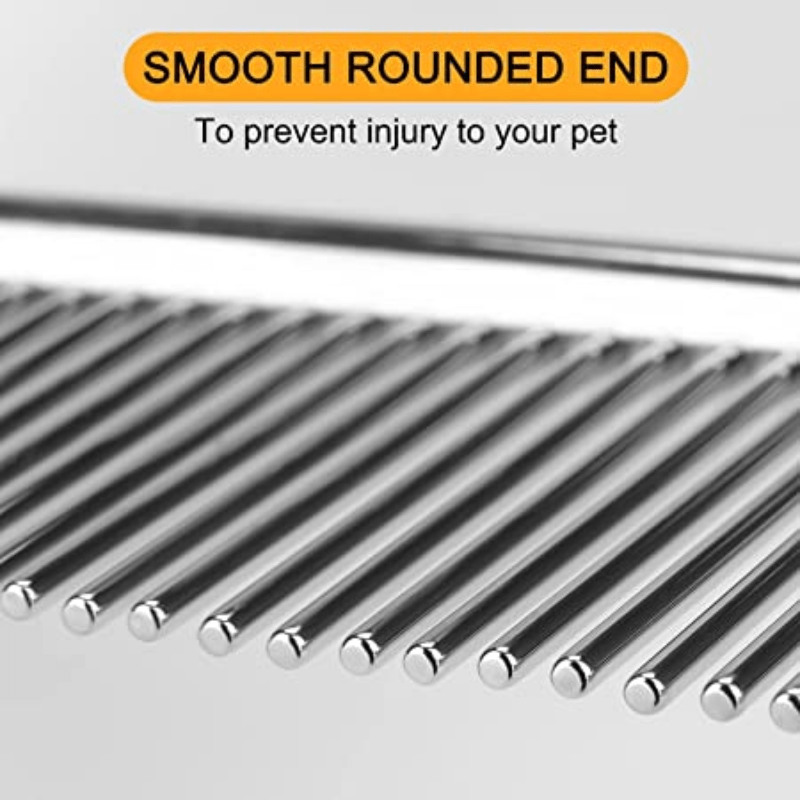 Stainless Steel Dematting Comb for Long Haired Pets