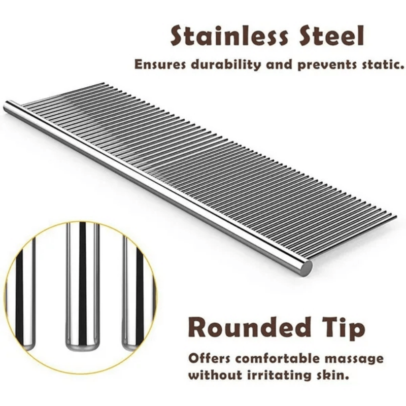 Stainless Steel Dematting Comb for Long Haired Pets