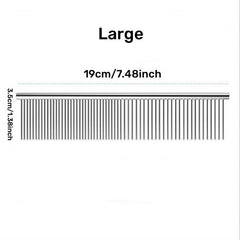 Stainless Steel Dematting Comb for Long Haired Pets