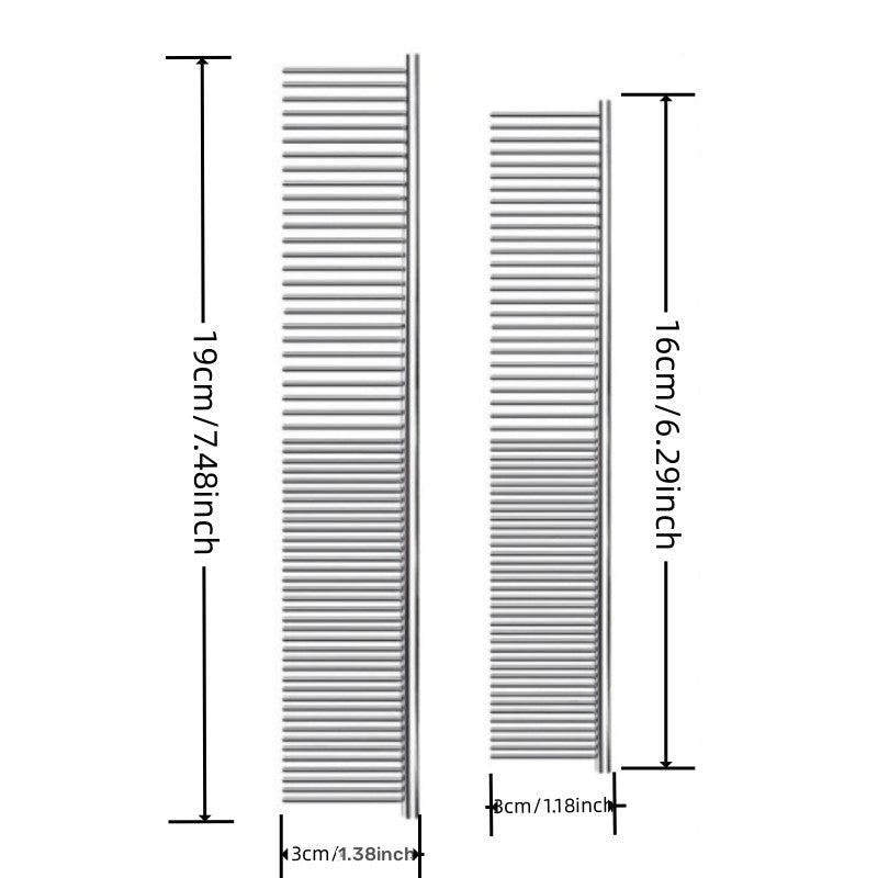 Stainless Steel Dematting Comb for Long Haired Pets