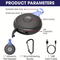 Ultrasonic Flea & Tick Repeller for Cats & Dogs - Safe Pest Control