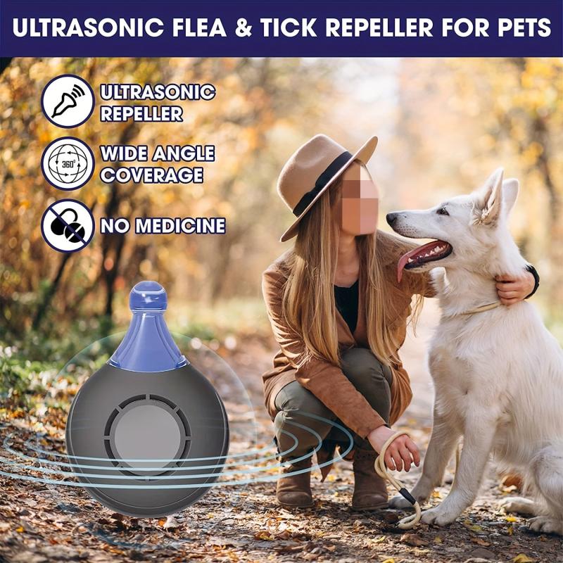 Ultrasonic Flea & Tick Repeller for Cats & Dogs - Safe Pest Control