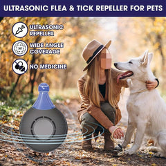 Ultrasonic Flea & Tick Repeller for Cats & Dogs - Safe Pest Control
