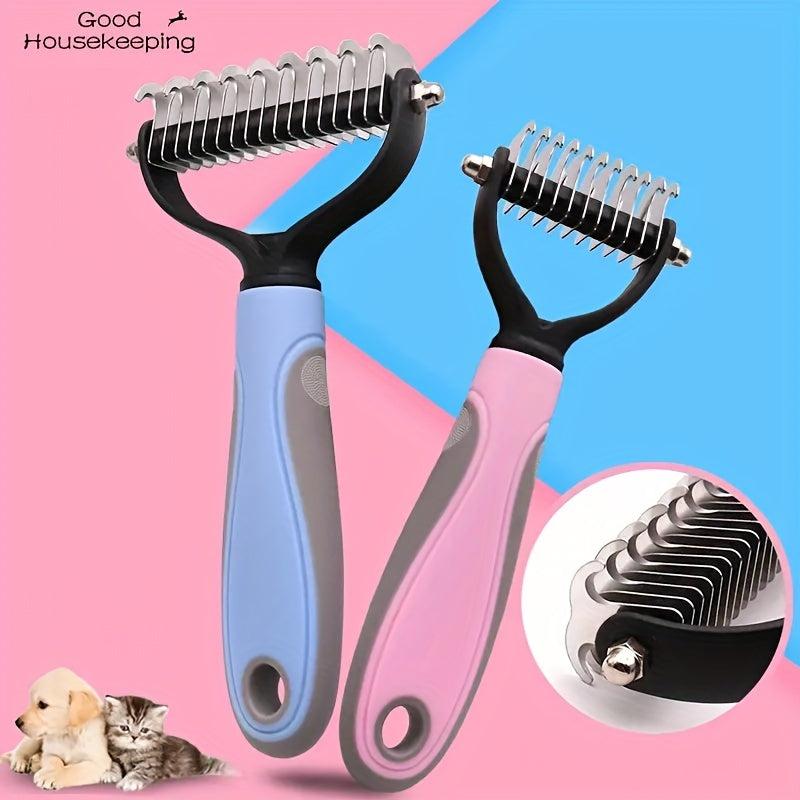 Double Sided Slicker Pet Brush For Shedding Dematting