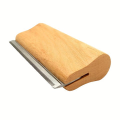 Pet Wooden Grooming Brush for Deshedding & Grooming Dogs