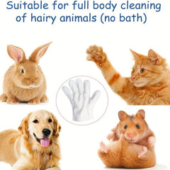 Pet Cleaning & Deodorizing Wipes for Dogs & Cats - Bathing Glove Wipes