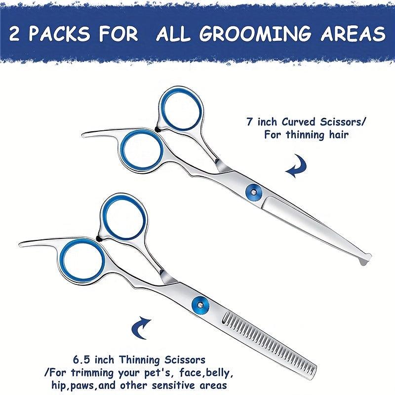 Dog Grooming Scissors with Round Head for Hair Cutting