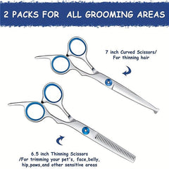 Dog Grooming Scissors with Round Head for Hair Cutting