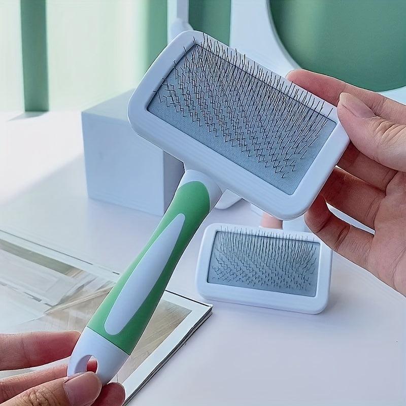 Self-Cleaning Slicker Brush for Shedding Dog Hair & Cat Grooming