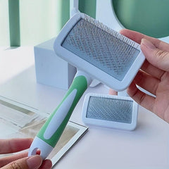 Self-Cleaning Slicker Brush for Shedding Dog Hair & Cat Grooming